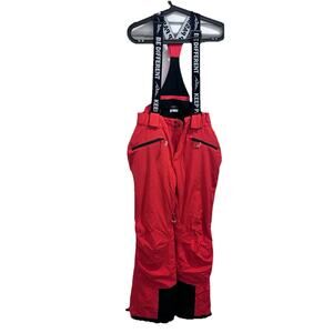 Performance Ski Bib Pants Tech 2000 Excellent Condition Orange Small W/blk Strap